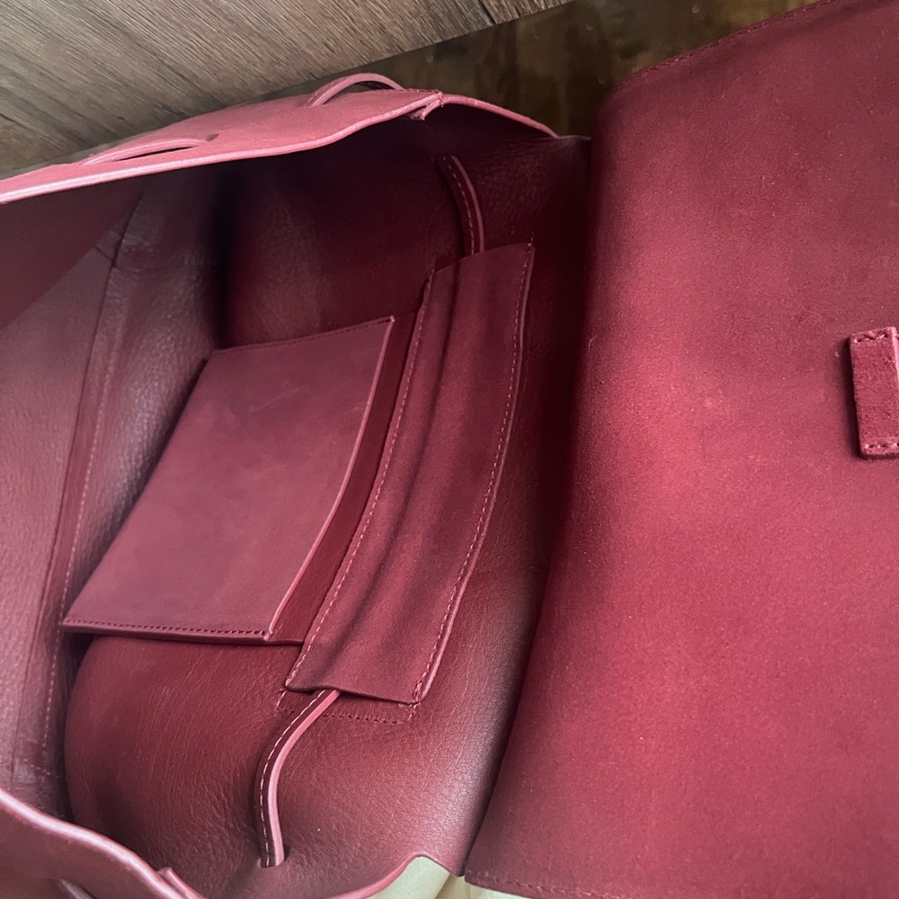 Mansur Gavriel Deep Pink Leather Satchel